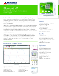 Thumbnail of document Data Sheet - Element HT Wireless Humidity and Temperature Data Logger